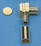 IMS MCX Series Cable Male MCX, 50 Ω, Right Angle Body Solder