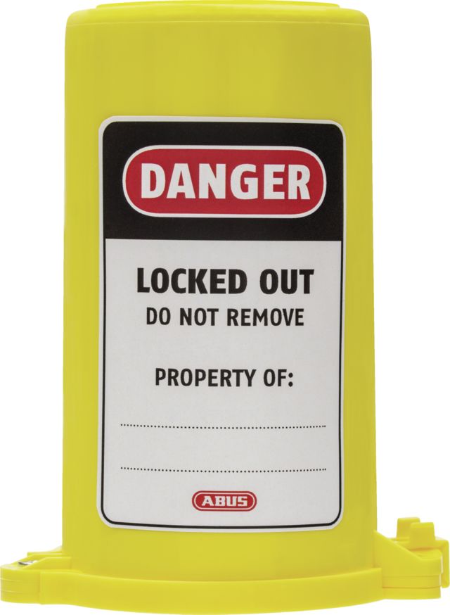 ABUS Red 1-Lock Lockout Polypropylene Cylinder Valve Lockouts, 9 mm