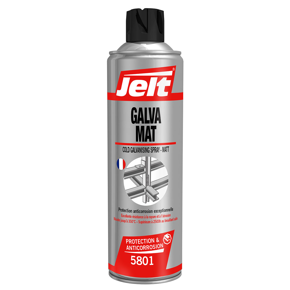 Jelt 650 ml Grey Matt Galvanised Spray Paint