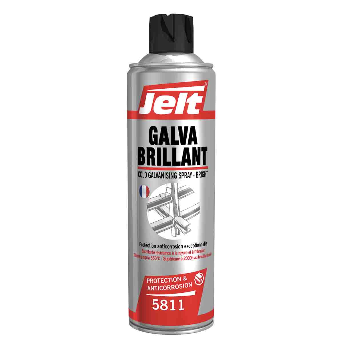 Jelt 650 ml Grey Gloss Galvanised Spray Paint
