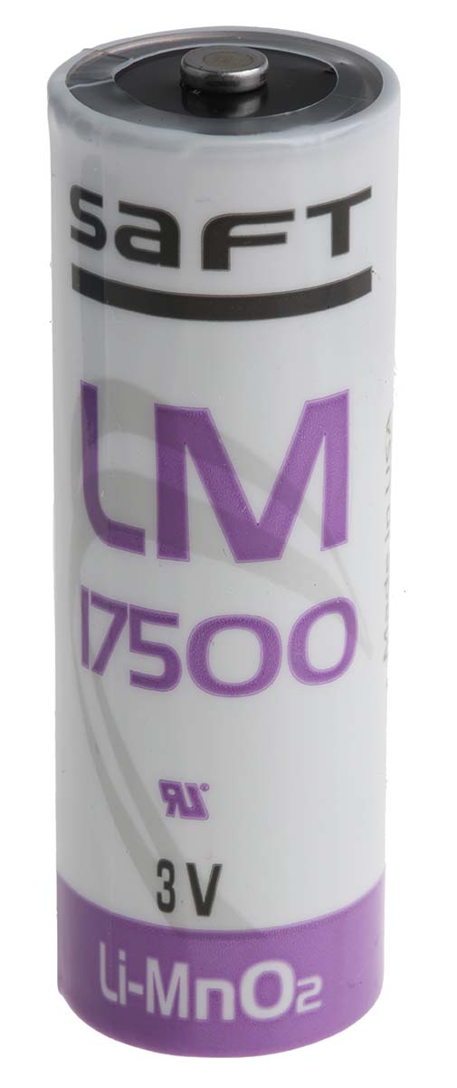 Saft Lithium Manganese Dioxide 3 V IEC 60079-11, IEC 60086-4 Battery, 3 Ah, 17.5 mm