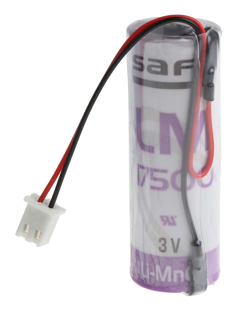 Saft Lithium Manganese Dioxide 3 V Battery, 3 Ah, 17.5 mm x 65 mm
