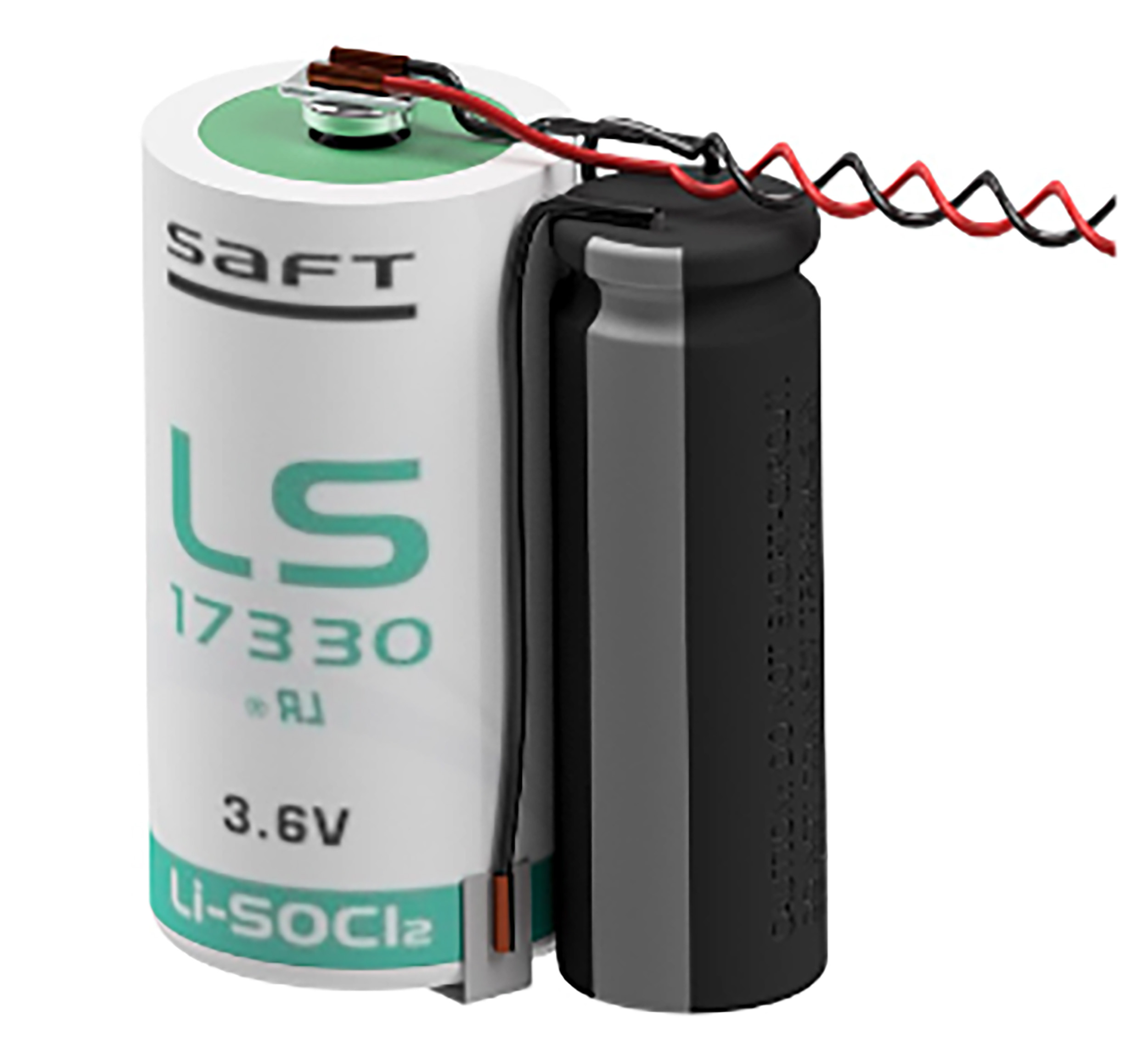 Saft Lithium Thionyl Chloride 3.6 V IEC 60086-4 Battery, 3.6 Ah x 52.5 mm