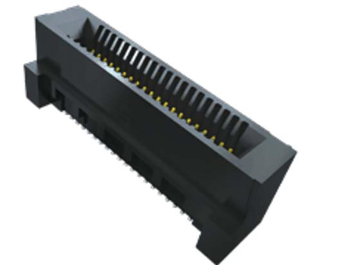 Samtec HSEC8 Series Vertical Female Edge Connector, Surface Mount, 10-Contacts, 0.8mm Pitch, 1-Row