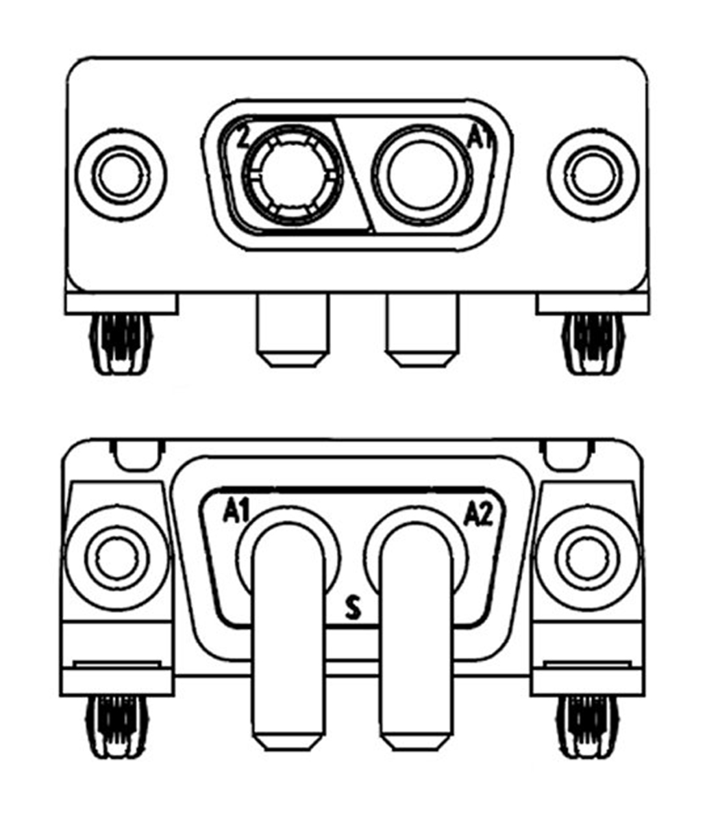 HARTING 2 (Power) Way Right Angle Through Hole D-sub Connector Socket, with Boardlocks, M3 Threaded Inserts