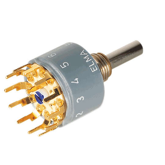 Elma Type 01, 6 Position Rotary Selector Switch, 2A, Solder