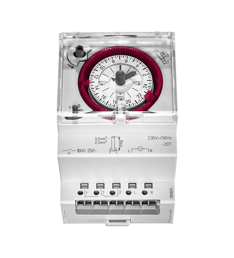 012800011 Grasslin Analogue DIN Rail Time Switch, 1-Channel 230 V ac