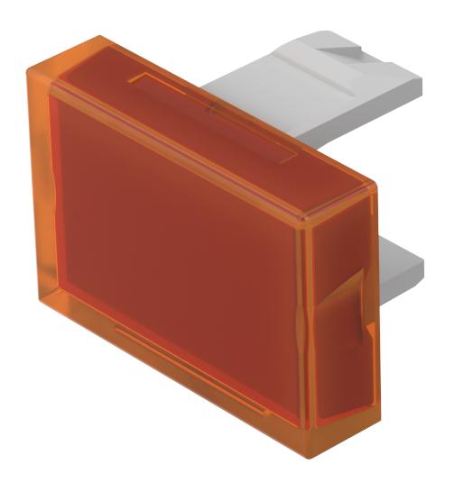 EAO Orange Rectangular Push Button Lens for Use with Push Button