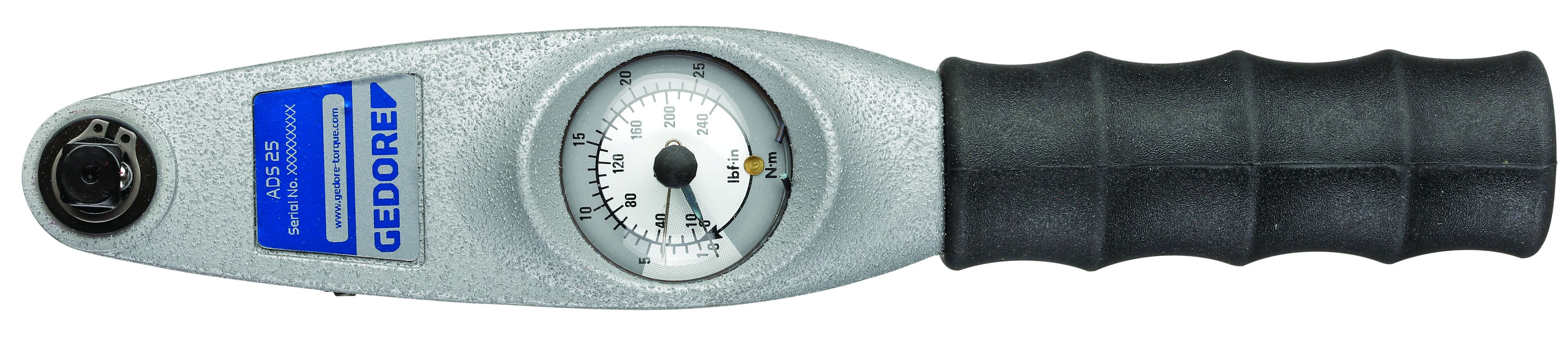 010160a85040 MHH Engineering Dial Torque Wrench, 2.4 To 12 Nm, 3/8 in Drive, Square Drive, 244mm Overall, RSCAL