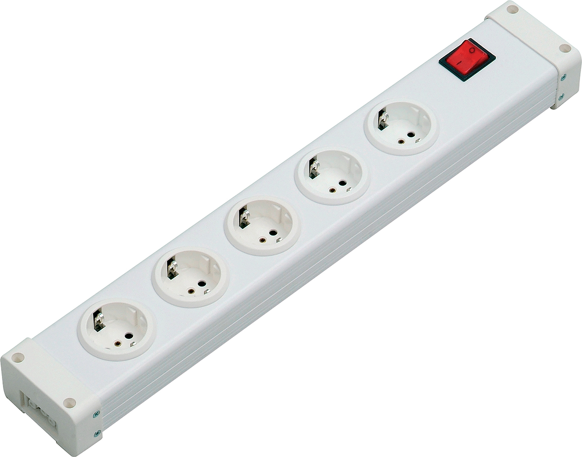 Bodo Ehmann Type F 5 Gang Socket Bar, 16A, 250V