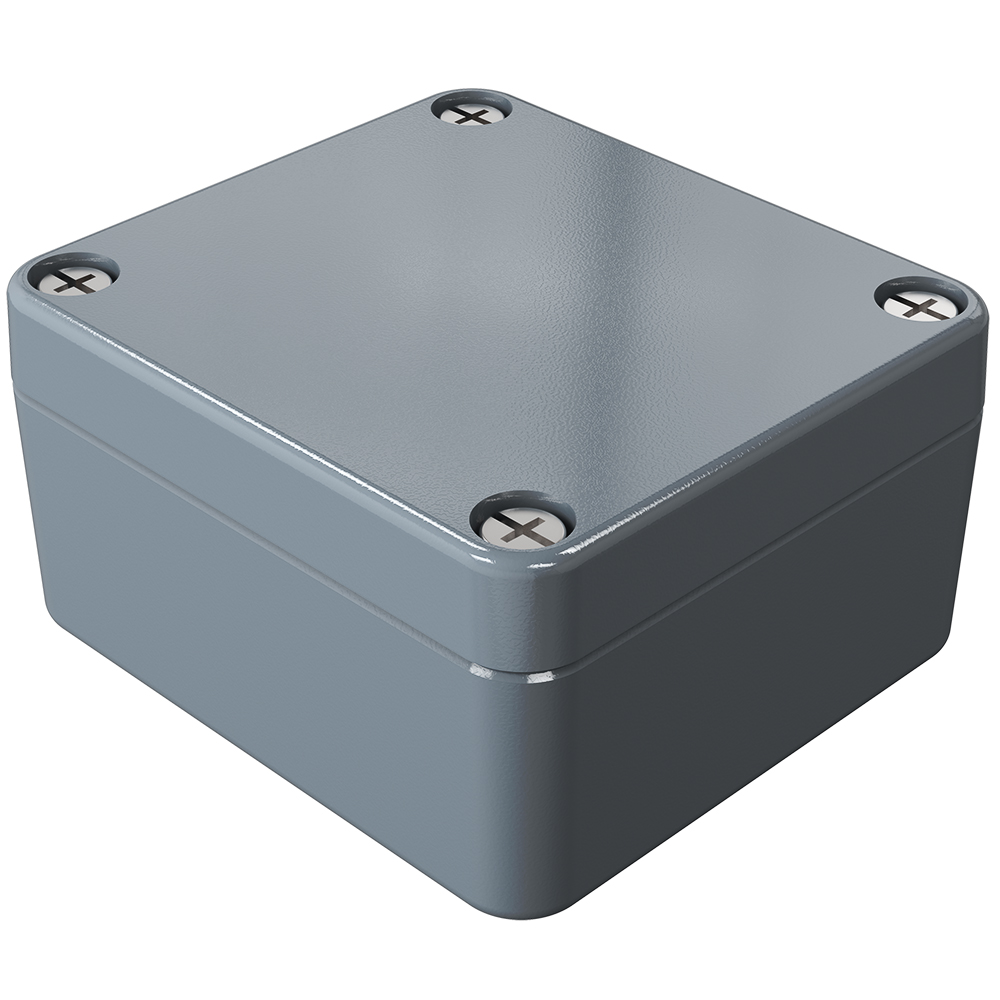 Rose Aluminium Standard Series Grey Die Cast Aluminium Enclosure, IP66, IK09 64 mm, 64 mm, 58 mm