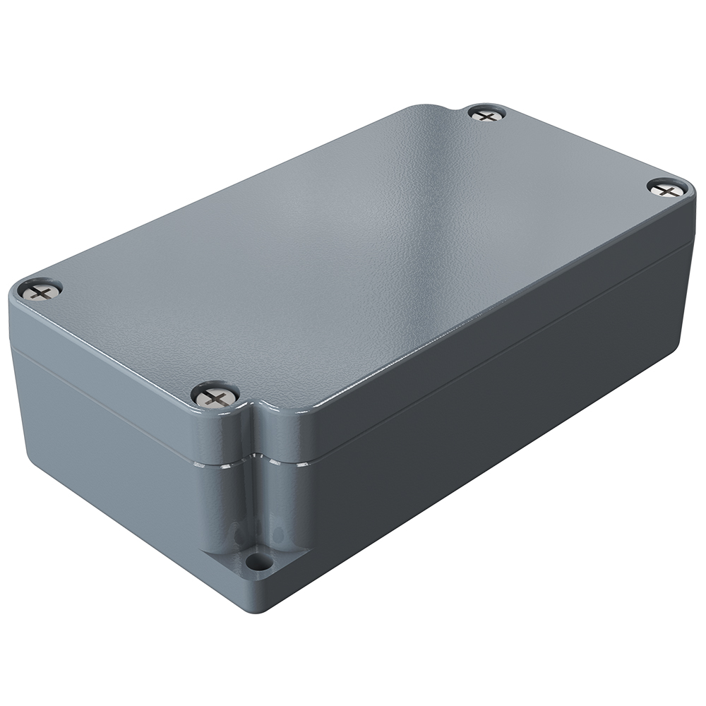 Rose Aluminium Standard Series Grey Die Cast Aluminium Enclosure, IP66, IK09 34 mm, 115 mm, 64 mm
