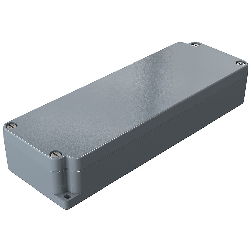 Rose Aluminium Standard Series Grey Die Cast Aluminium Enclosure, IP66, IK08 34 mm, 185 mm, 64 mm