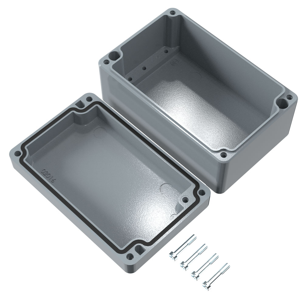 01081306 Rose Aluminium Standard Series Grey Die Cast Aluminium Enclosure, IP66, IK09 125 mm, 125 mm, 80 mm