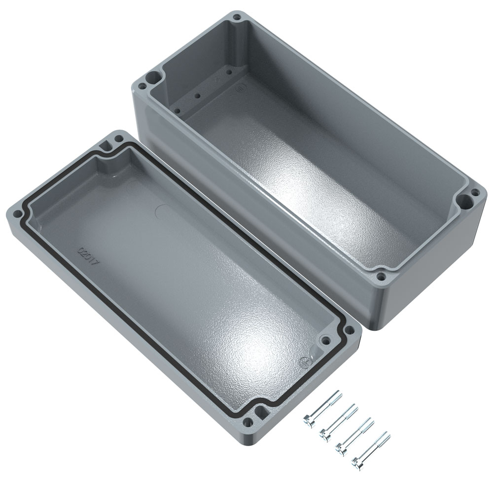 01081806 Rose Aluminium Standard Series Grey Die Cast Aluminium Enclosure, IP66, IK09 175 mm, 175 mm, 80 mm