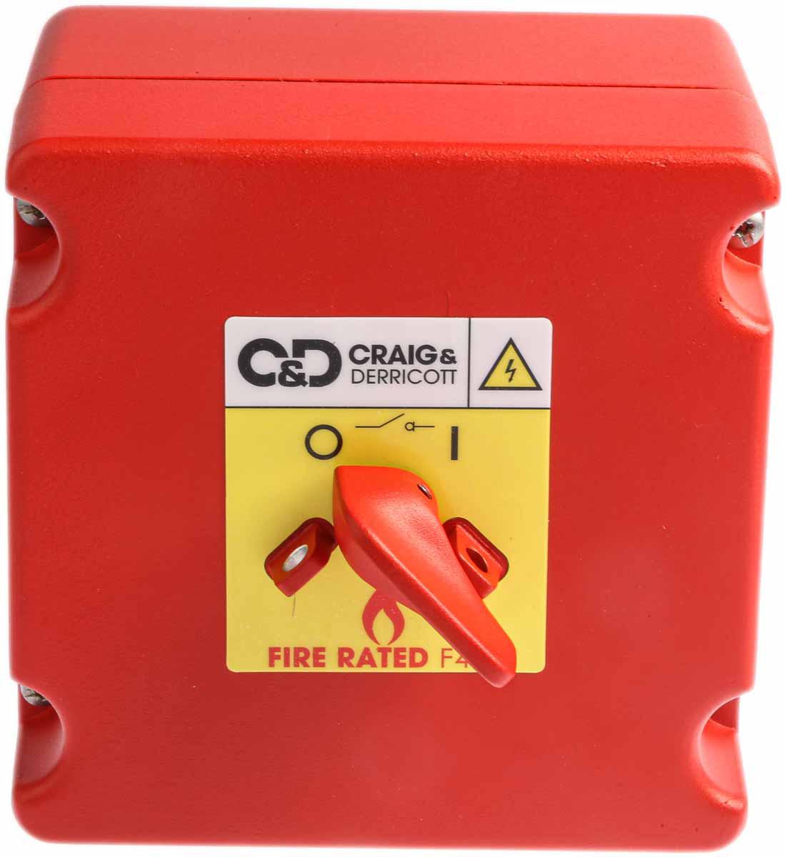 Craig & Derricott FSDDR0323, 3 Pole Enclosed Non Fused Isolator Switch, 32 A, 15 kW, IP65