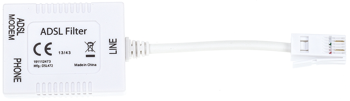 BT Phone Accessory, ADSL Filter, White