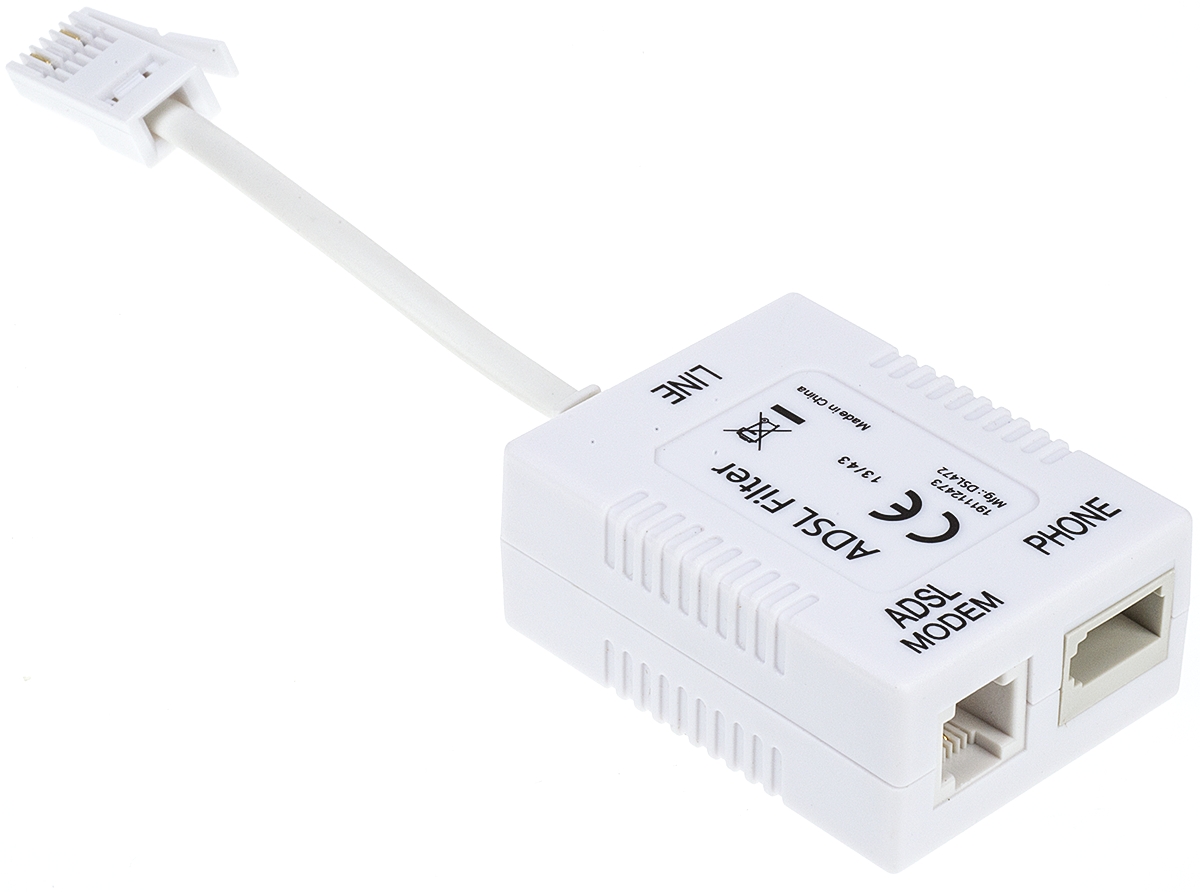 011249 BT Phone Accessory, ADSL Filter, White