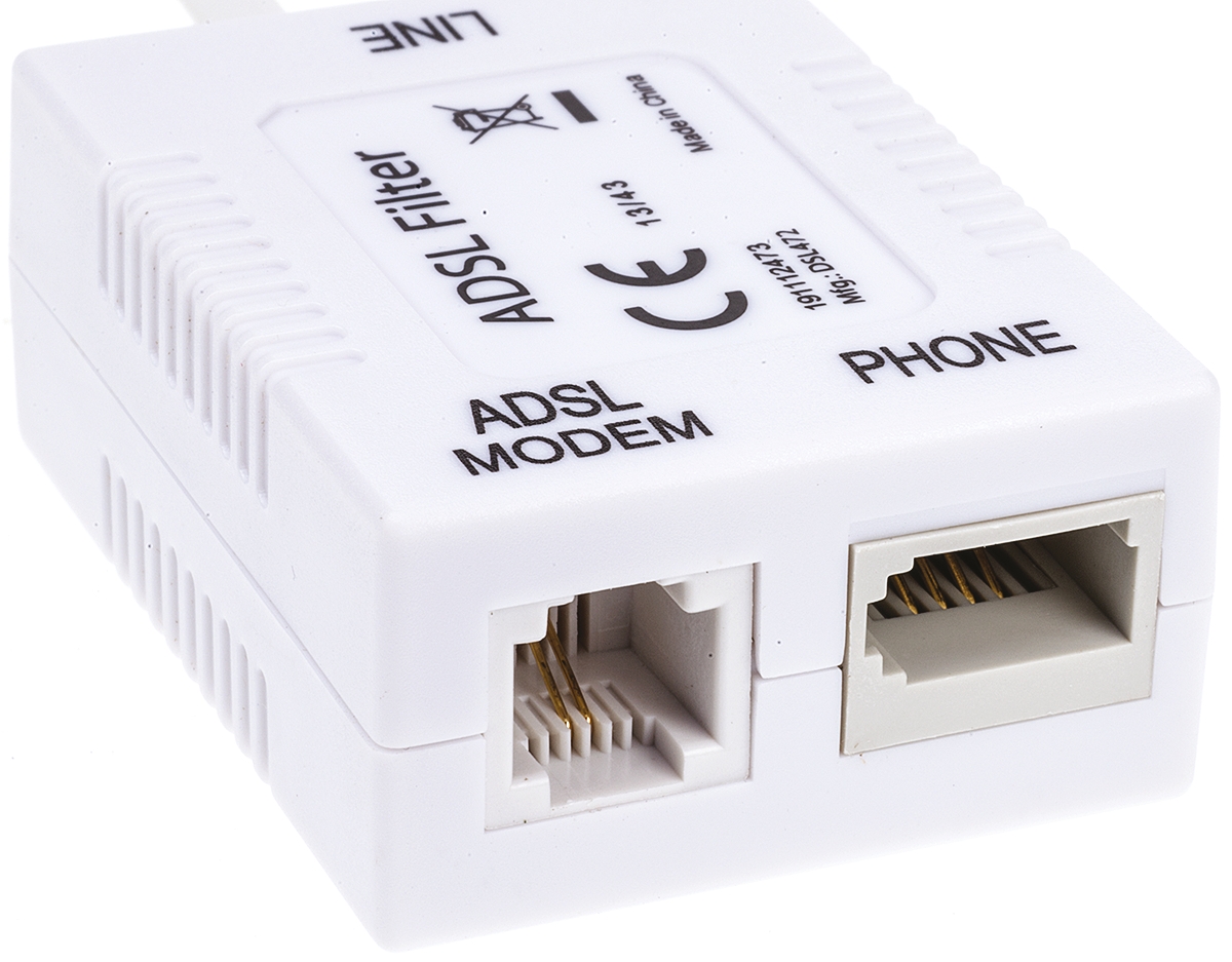 011249 BT Phone Accessory, ADSL Filter, White