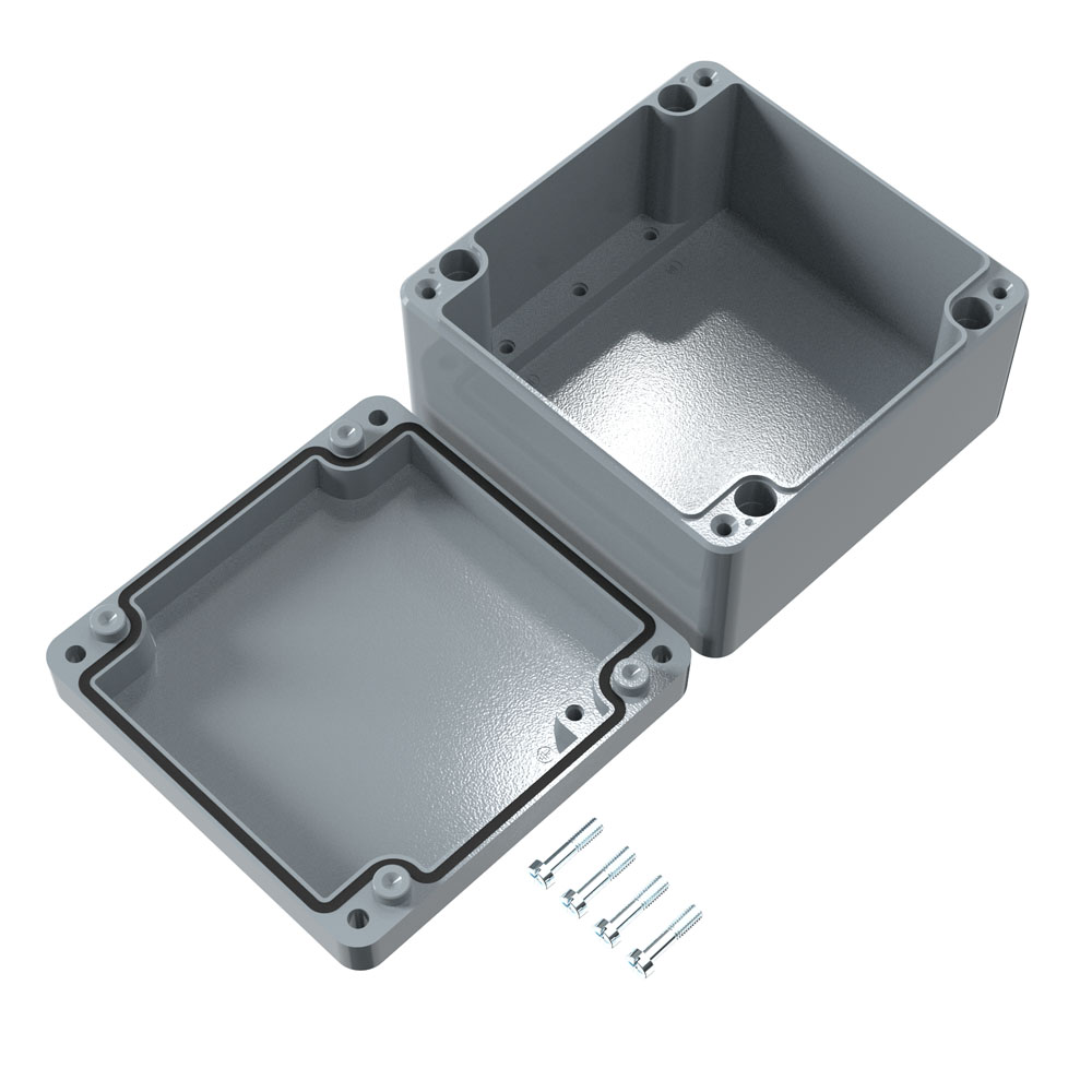 01161609 Rose Aluminium Standard Series Grey Die Cast Aluminium Enclosure, IP66, IK09 160 mm, 160 mm, 160 mm