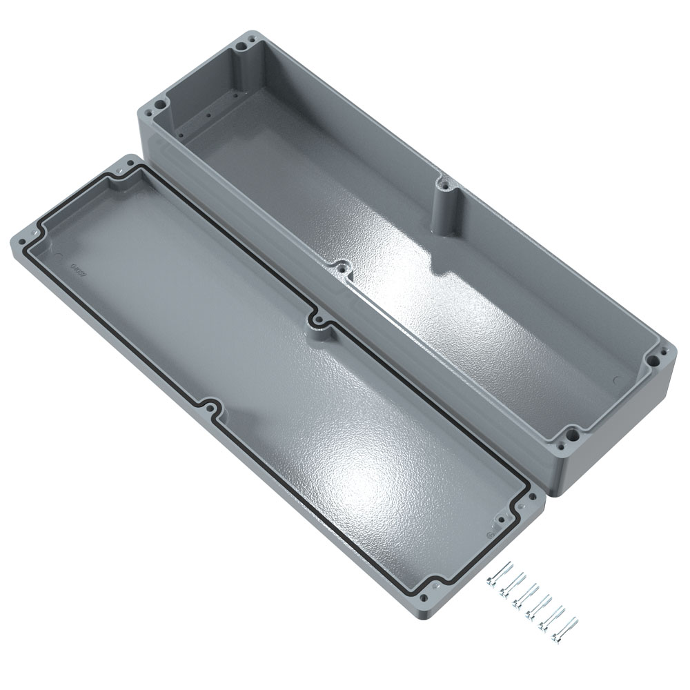 01165609 Rose Aluminium Standard Series Grey Die Cast Aluminium Enclosure, IP66, IK09 560 mm, 560 mm, 160 mm