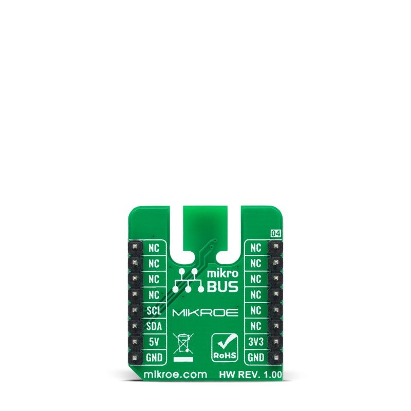 mikroe-4702 MikroElektronika Temperature and Humidity 17 Click Temperature & Humidity Sensor Add On Board for HS3001 mikroBUS Socket