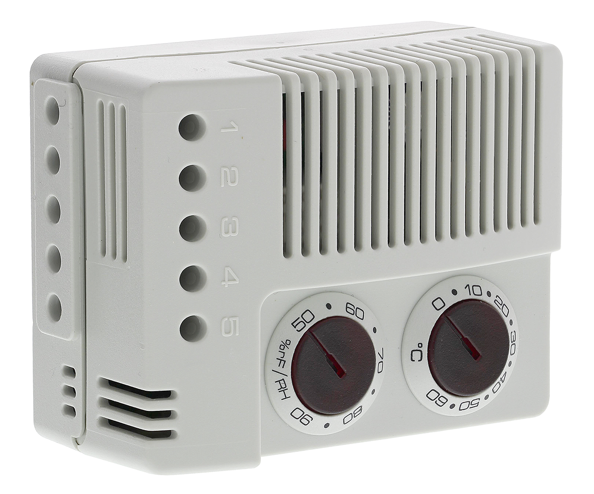 STEGO Hygrostat, Adjustable, DIN Rail 240 V ac