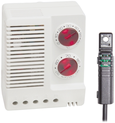 STEGO Hygrostat, Adjustable, DIN Rail 240 V ac