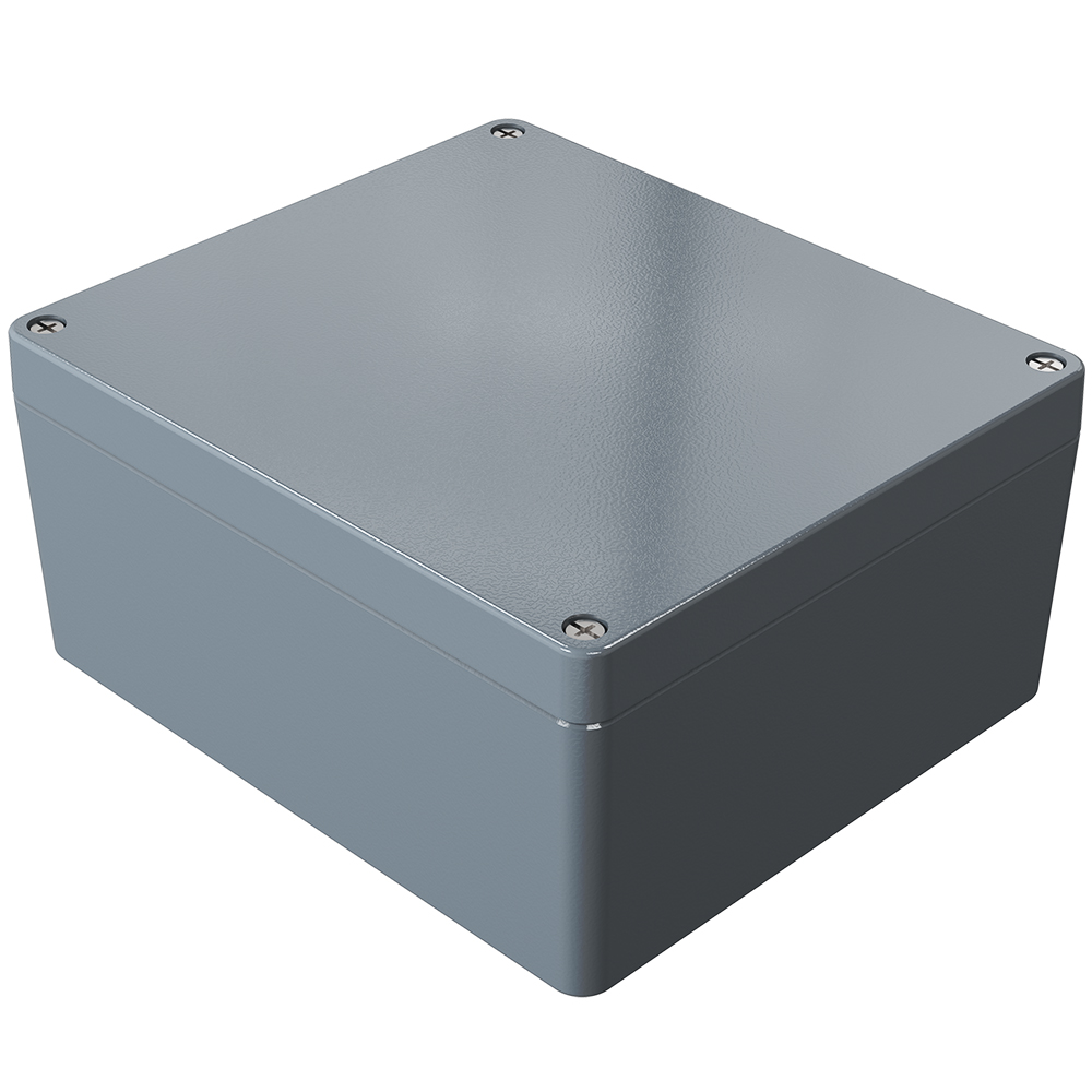 Rose Aluminium Standard Series Grey Die Cast Aluminium Enclosure, IP66, IK09 111 mm, 232 mm, 202 mm