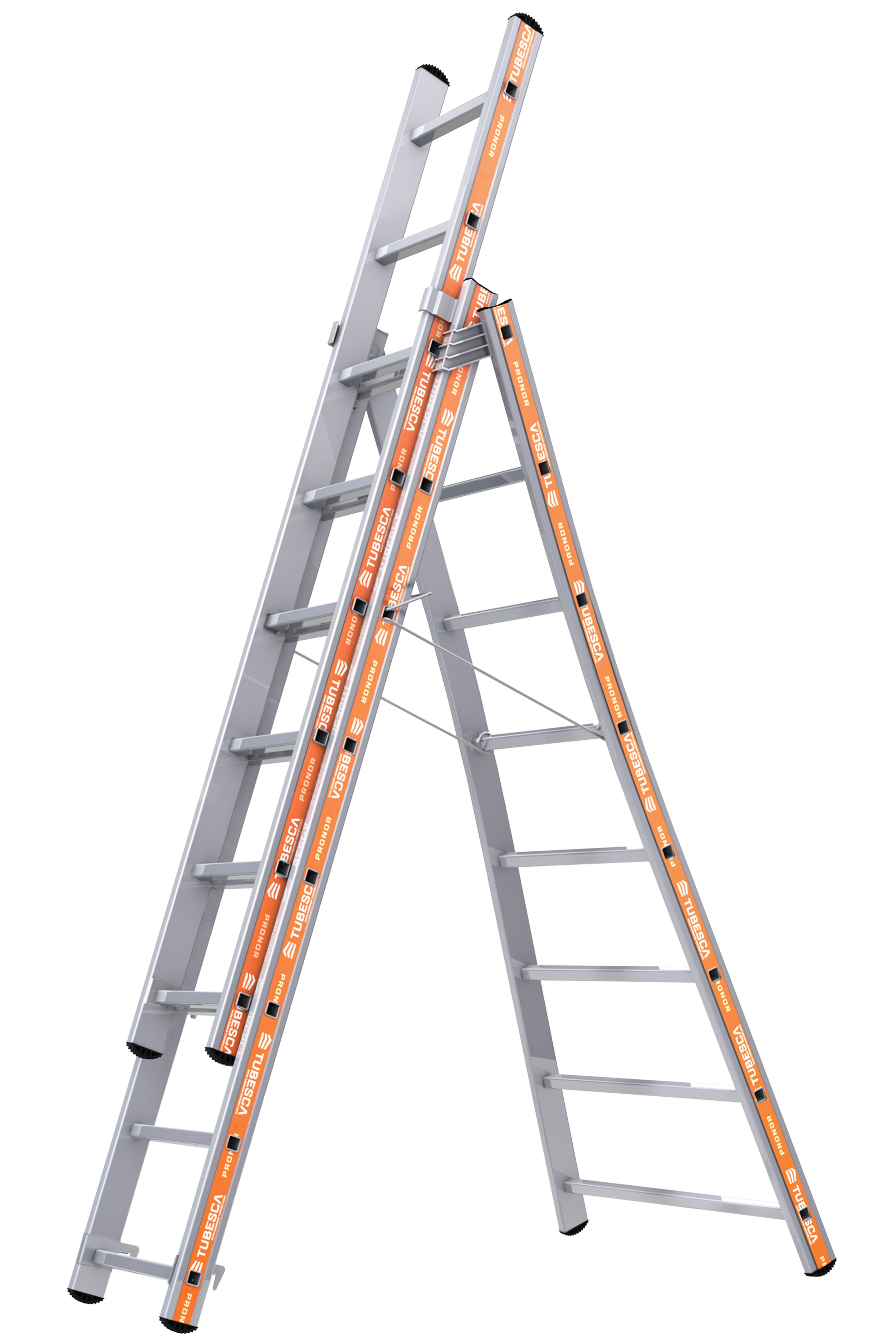 TUBESCA Aluminium Aluminium Ladder 3 5.13 m