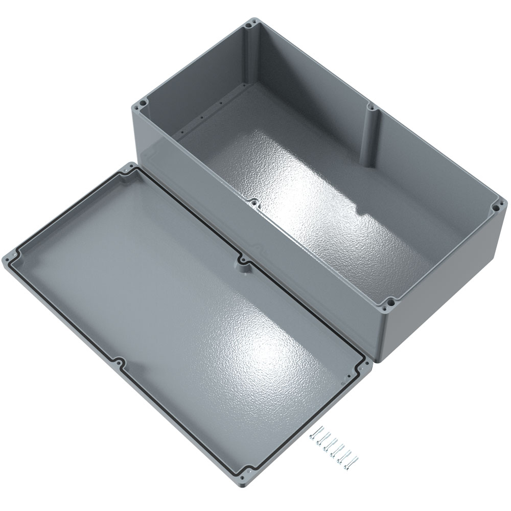 01316018 Rose 1316018 Series Silver, Grey Aluminium Enclosure, IP66, IK09 310 mm, 600 mm