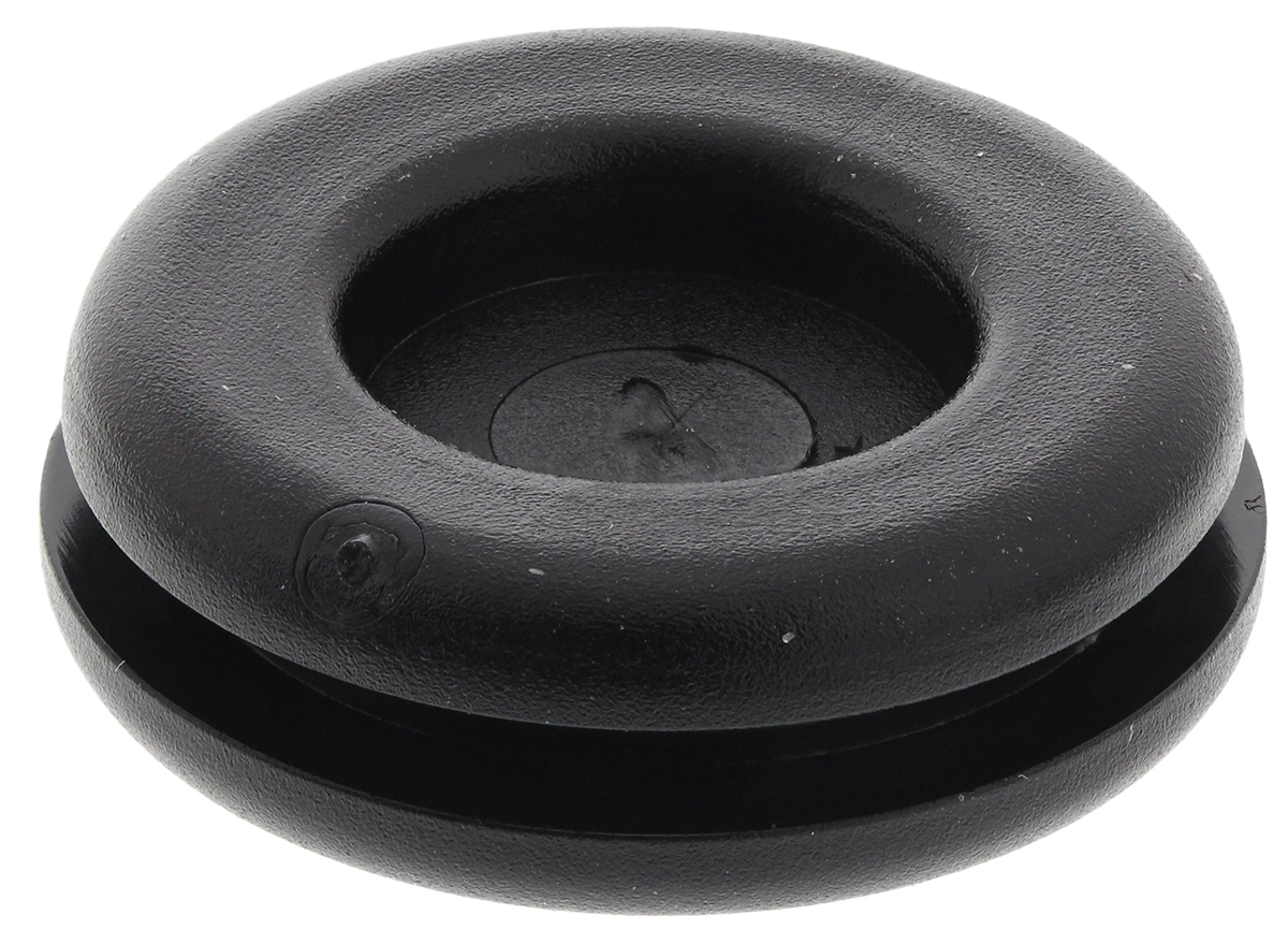 SES Sterling DG Black Polyvinyl Chloride 18 mm Cable Grommet for 11 mm Cable Dia. for 11 mm Cable Dia. 01330352010
