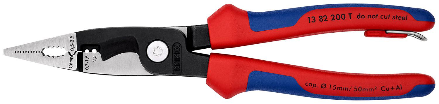 Knipex Combination Pliers, 200 mm Overall, Straight Tip