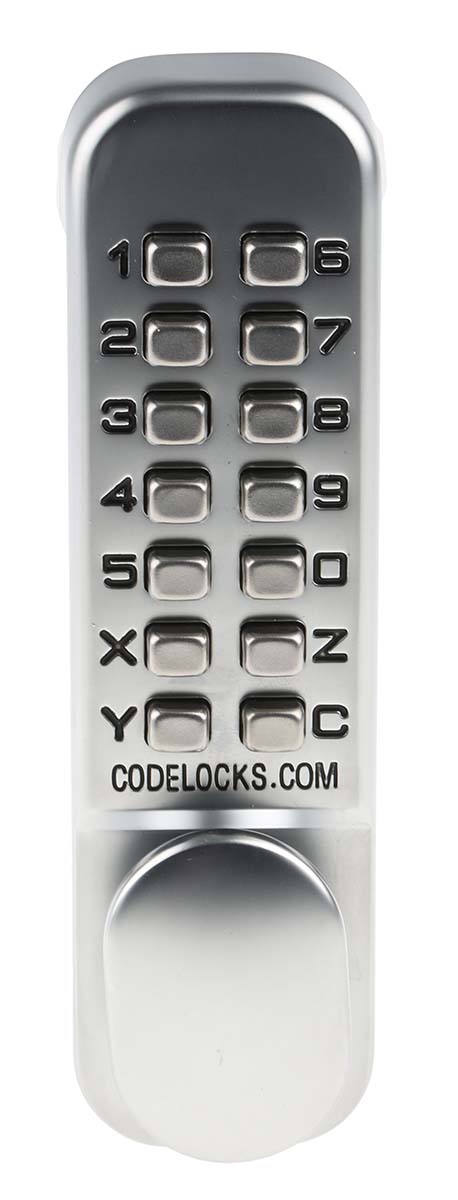 Codelock Steel Mechanical Silver, Polished Brass Code Lock