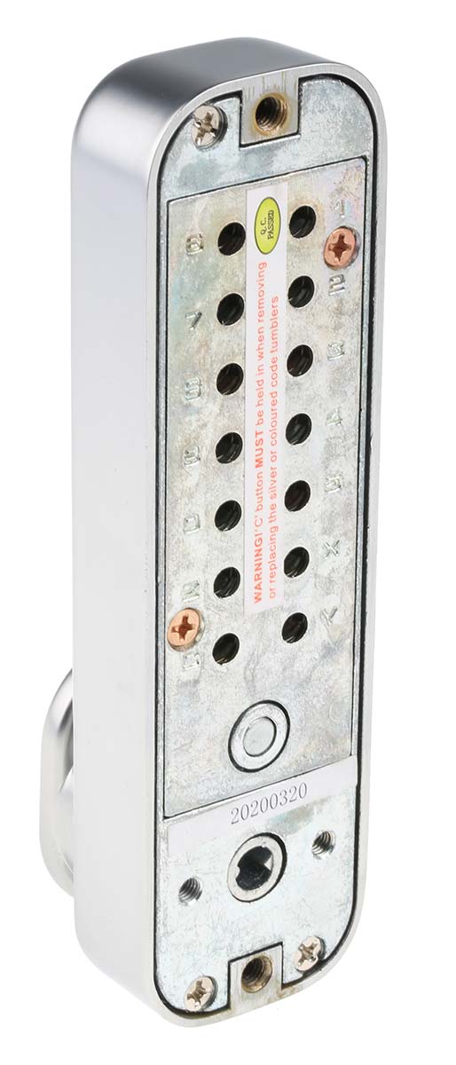 0155-sg Codelock Steel Mechanical Silver, Polished Brass Code Lock