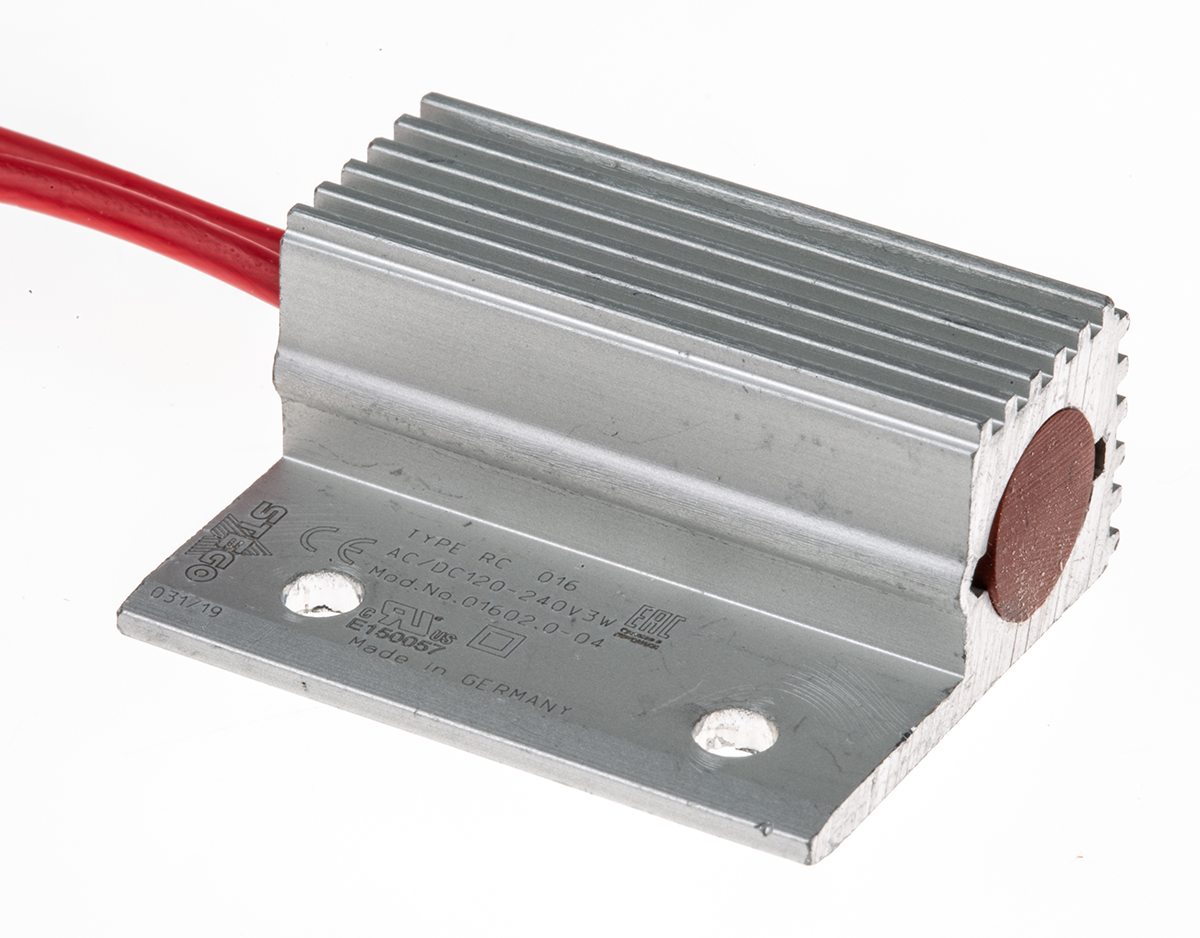016020-04 STEGO Heating Element, 30 mm, 12.5 mm, 3 W, 120 V ac, 240 V ac, 120V ac/dc, 240 V ac/dc