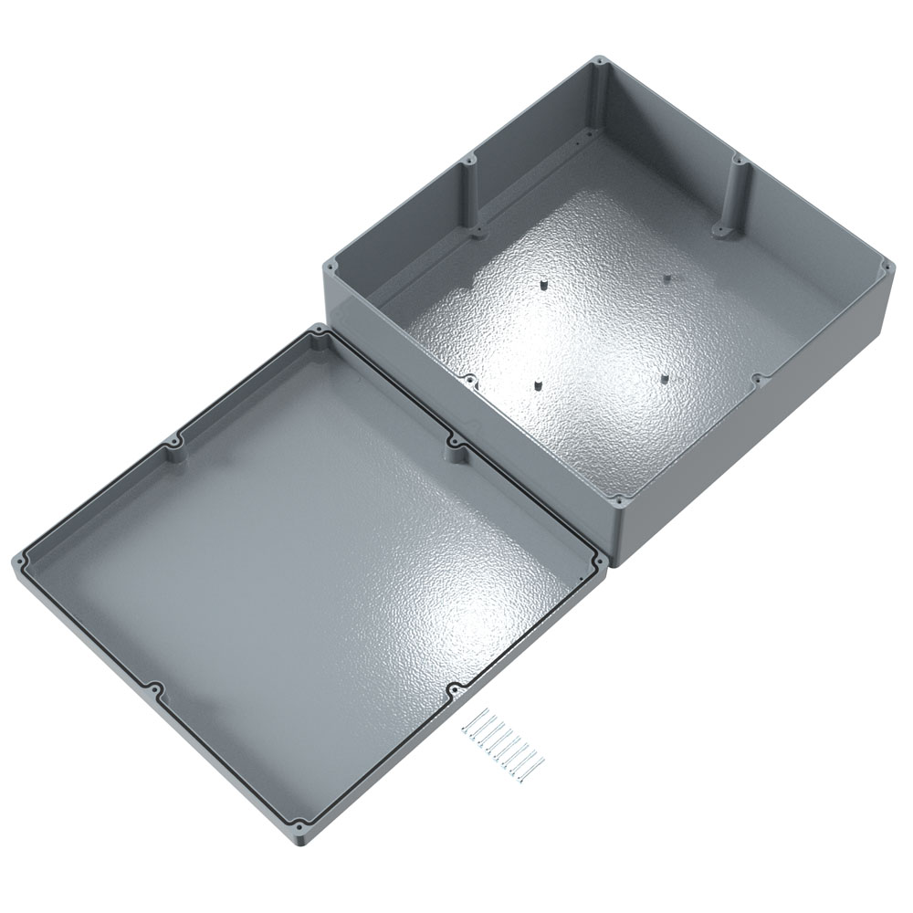 01606020 Rose 1606020 Series Silver, Grey Aluminium Enclosure, IP66, IK09 600 mm, 600 mm