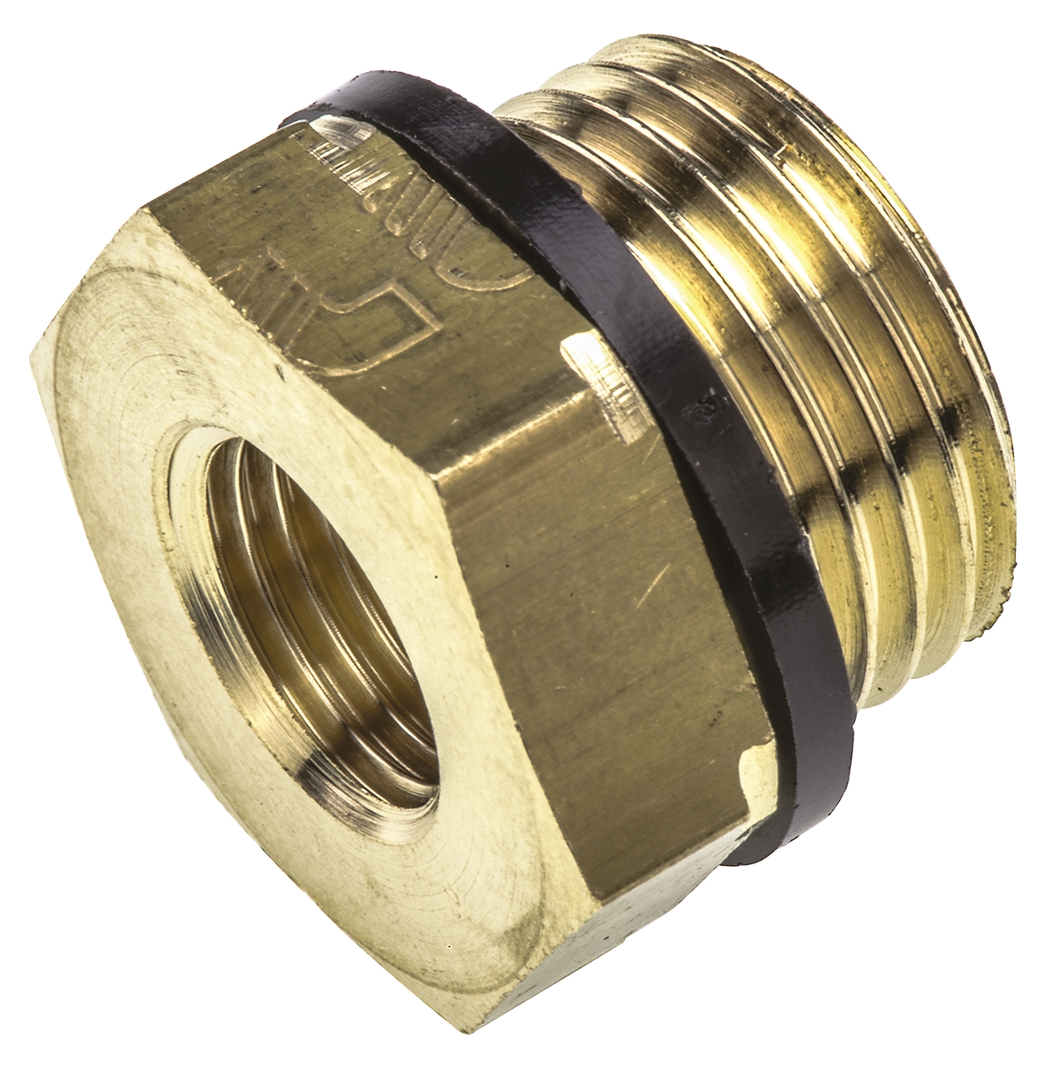 Legris Pneumatic Fitting Brass Pipe Fitting, Straight BSPP BSPP Reducer, Male G 1/2 in to Female BSPP 1/4 in