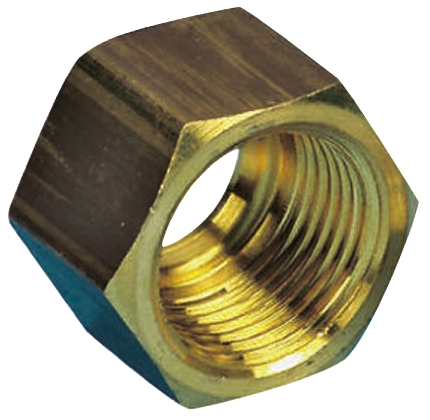 Legris Brass Pipe Fitting Compression Nut, Female Metric M12 to Female 8mm