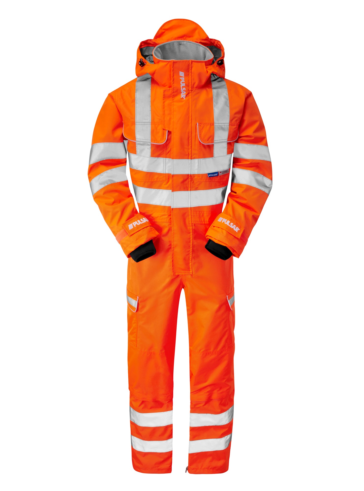 pr505t-r-5xl PULSAR Orange Reusable Hi Vis Overalls, 5XL
