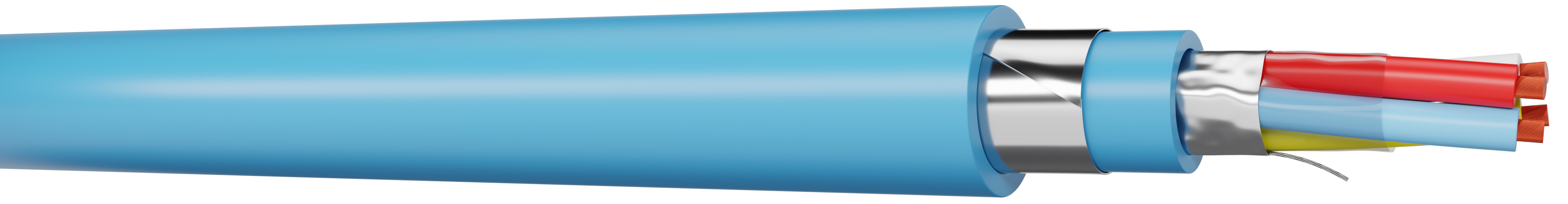 AXINDUS EGFA Control Cable, 1 Cores, 0.9mm², Screened, 100 m, Blue Polyvinyl Chloride Sheath