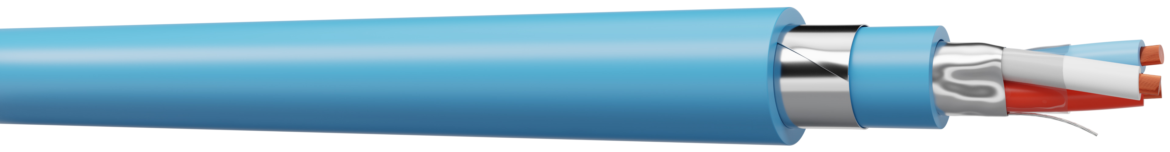 AXINDUS EGFA Control Cable, 3 Cores, 0.9mm², Screened, 100 m, Blue Polyvinyl Chloride Sheath