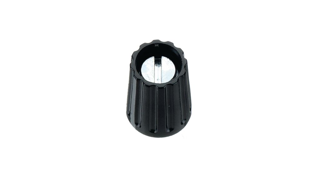 Elma Potentiometer Knob 10 mm, 020-2325 4 mm, Black