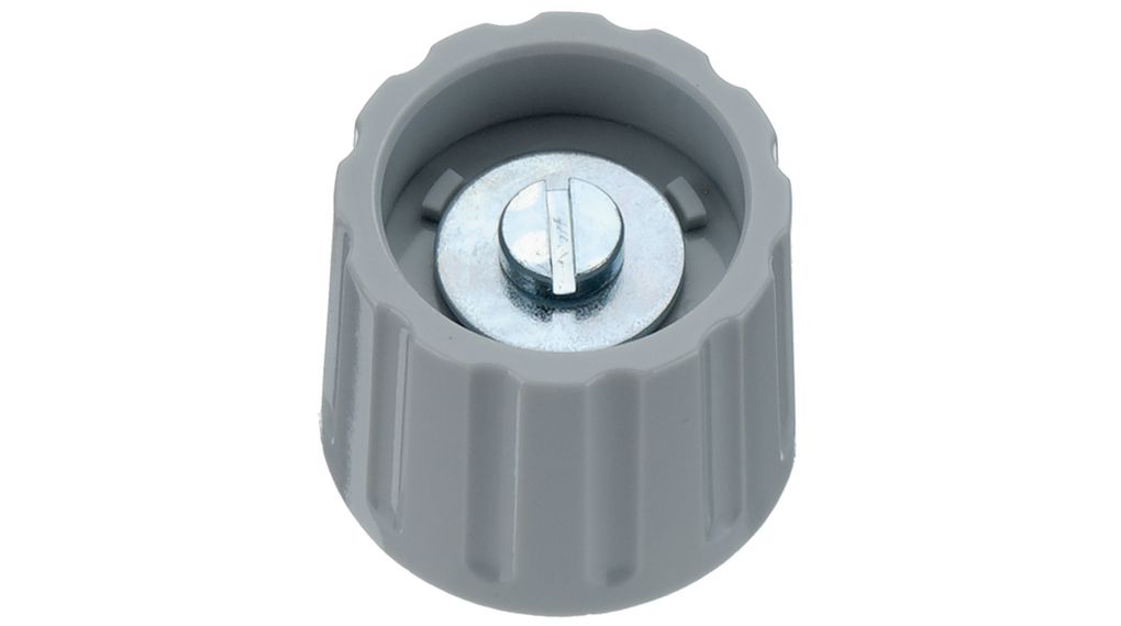 Elma Potentiometer Knob 21 mm, 020-4410 6 mm, Grey