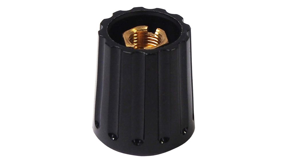 Elma Potentiometer Knob 21 mm, 020 4525 0.25 in, Black