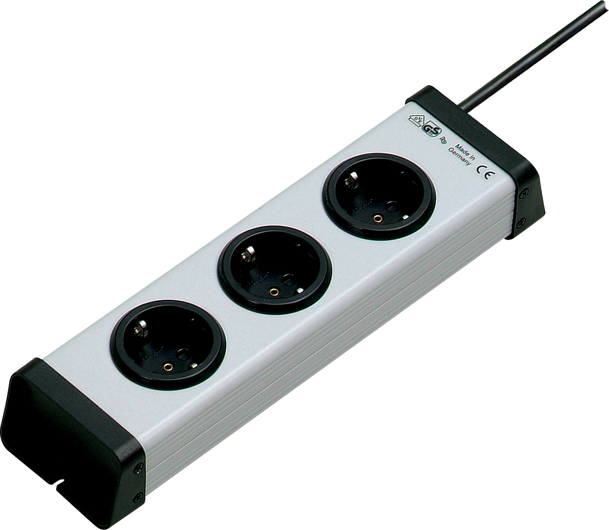Bodo Ehmann Type F 3 Gang Socket Bar, 3m Cable, 16A, 250V ac