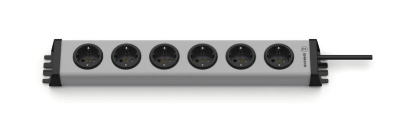Bodo Ehmann Type F - German Schuko 6 Gang Socket Bar, 3m Cable, 16A, 250V
