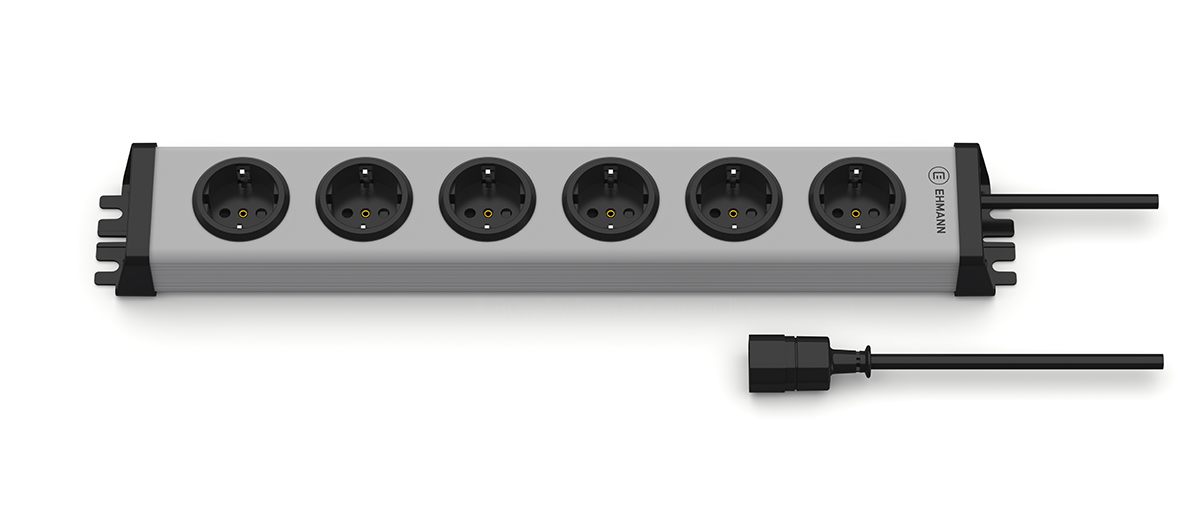 Bodo Ehmann Type F 6 Gang Socket Bar, 1.5m Cable, 16A, 250V