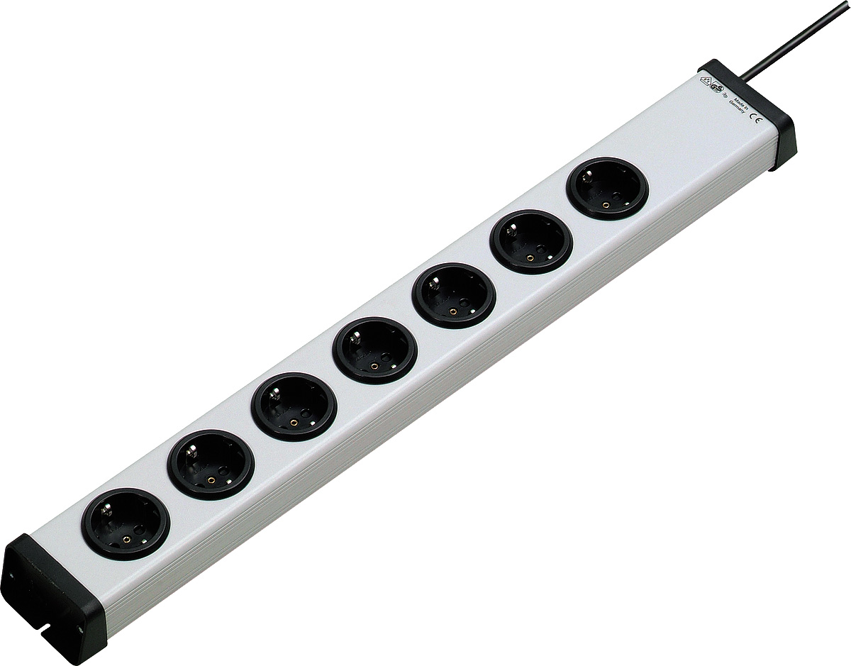 Bodo Ehmann Type F 7 Gang Socket Bar, 1.5m Cable, 16A, 250V