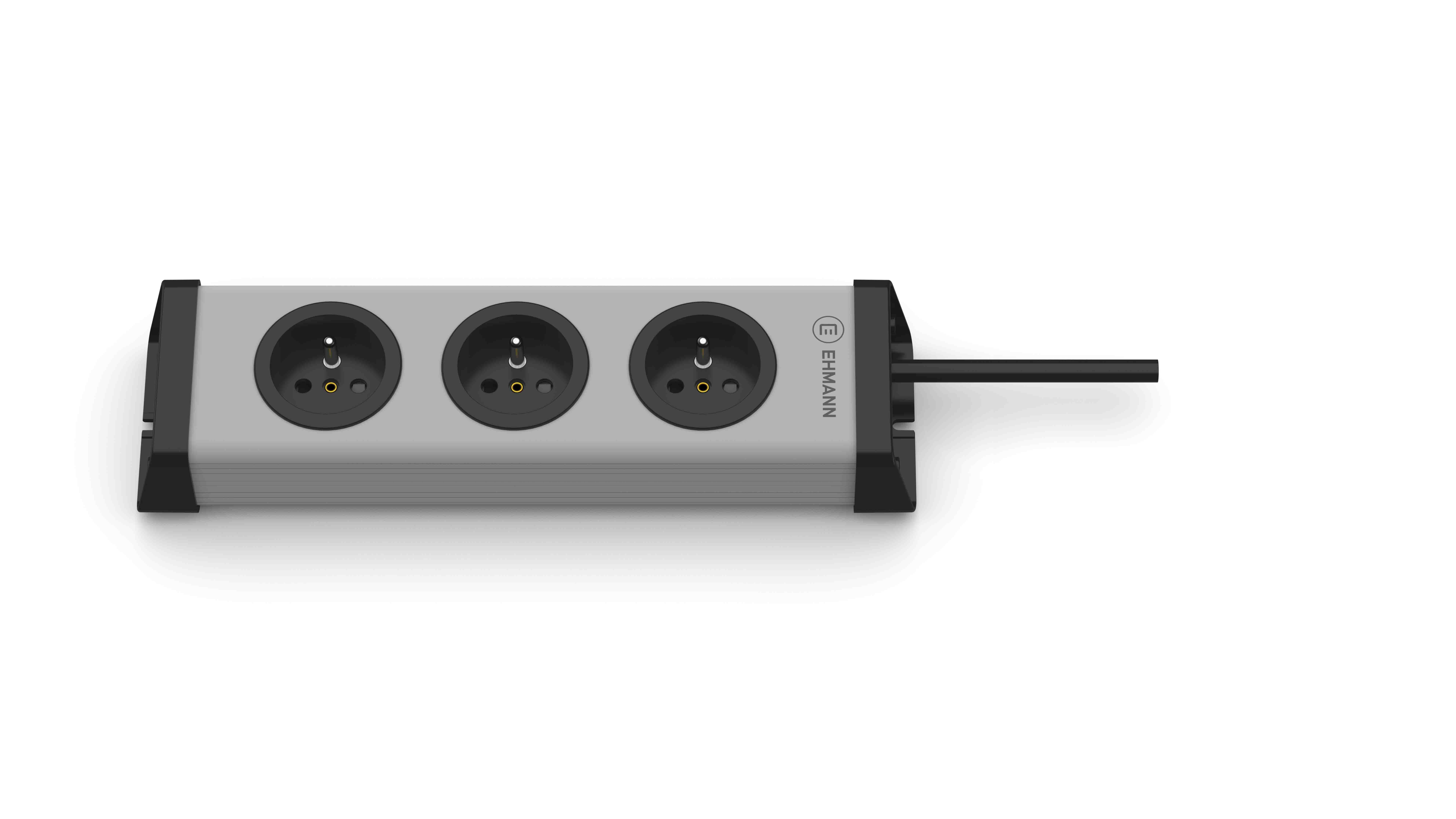 Bodo Ehmann Type E 3 Gang Socket Bar, 3m Cable, 16A, 230V